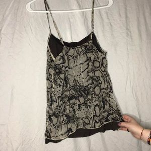 Snake skin print tank